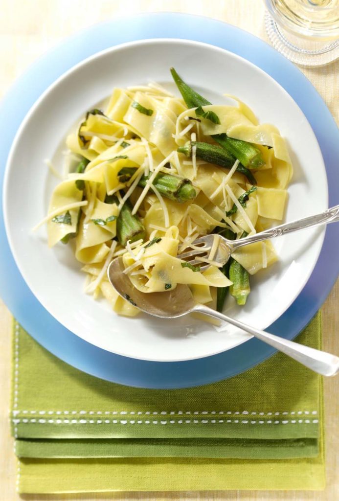 Pappardelle Pasta with Okra Image