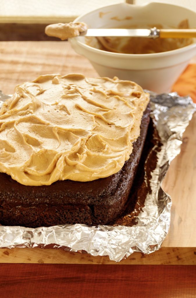 Chocolate Cake with Peanut Butter Frosting Image