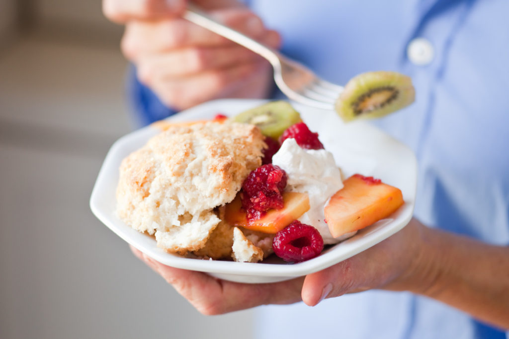 Coconut Shortcakes with Fresh Summer Fruit Image