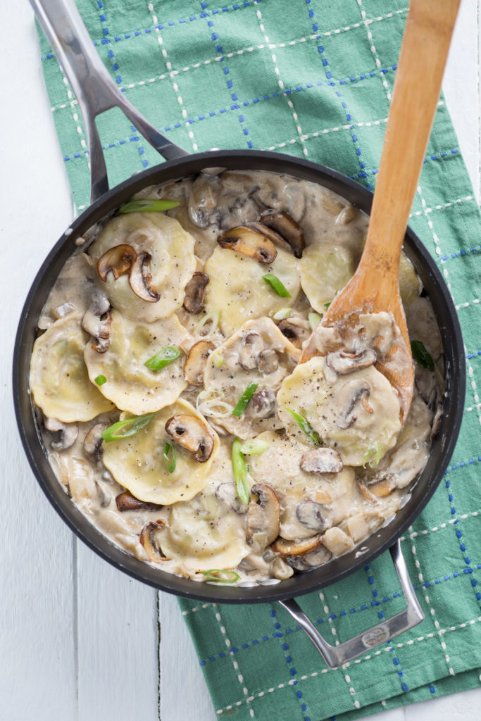 One-Pot Beef Stroganoff Ravioli