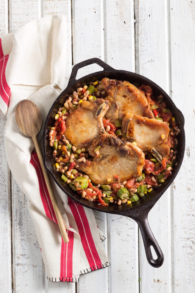 Simple Pork Chop Gumbo Skillet