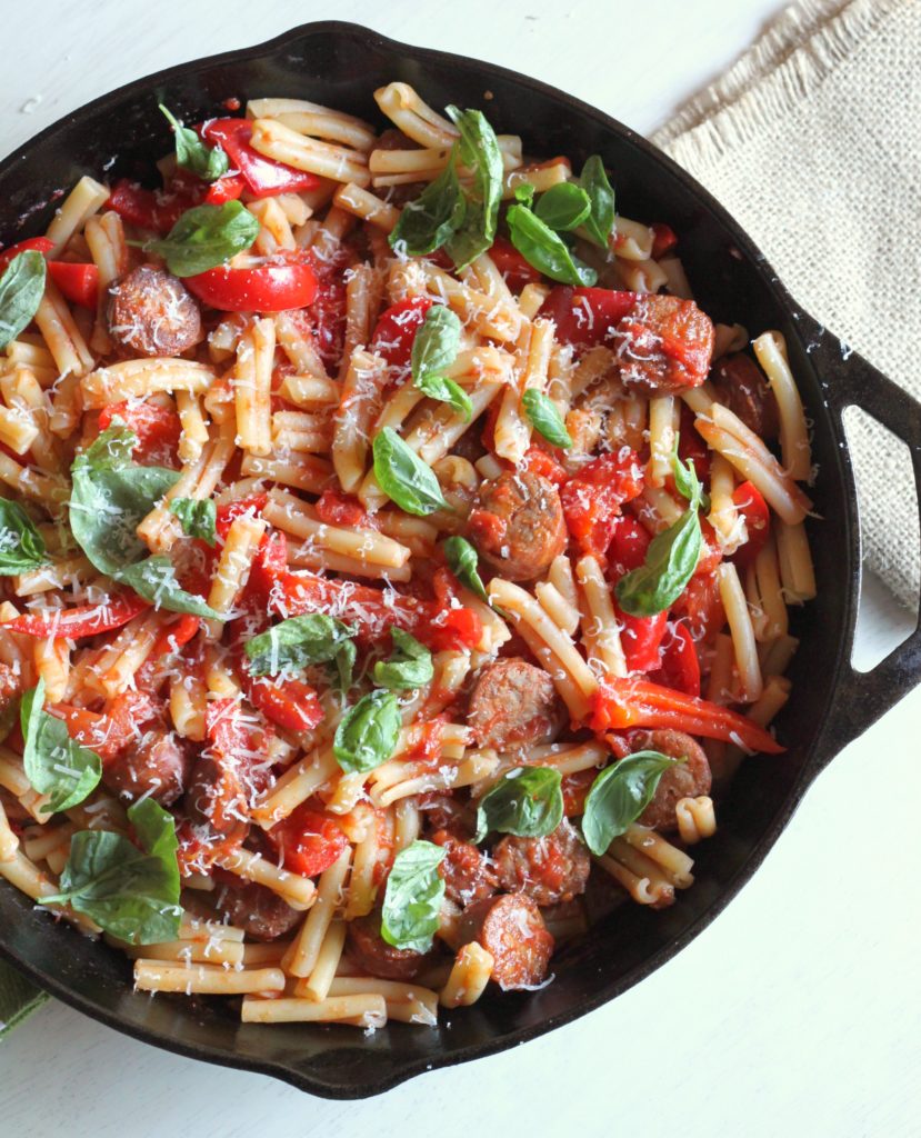 Hearty Sausage and Pepper Pasta with Tomato Sauce Image