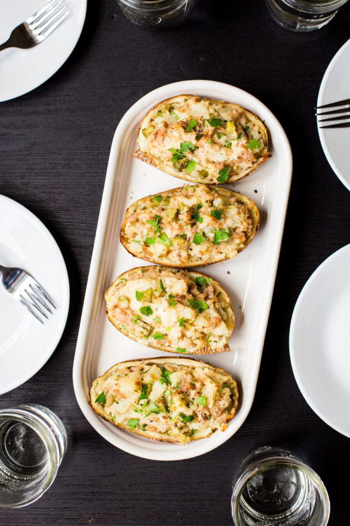Tuna Salad Stuffed Potatoes