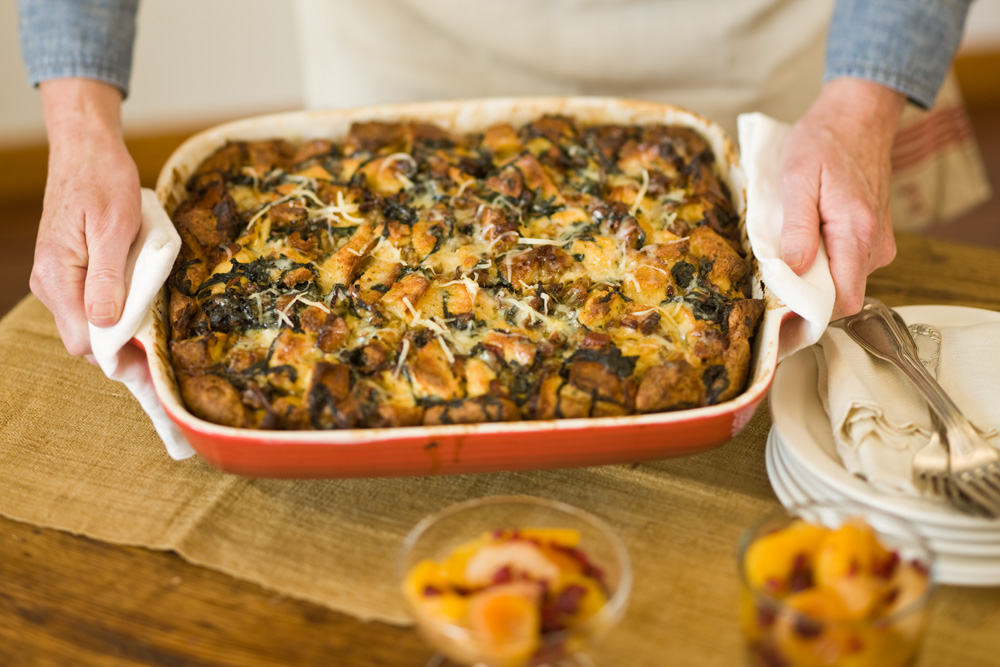 Make-Ahead Bacon and Kale Strata Image