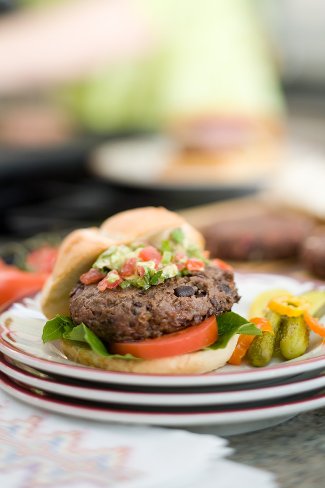 Beef and Black Bean Burgers Image