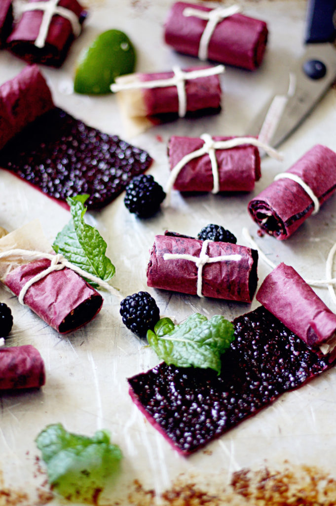 Blackberry Mint Lime Fruit Leather Image