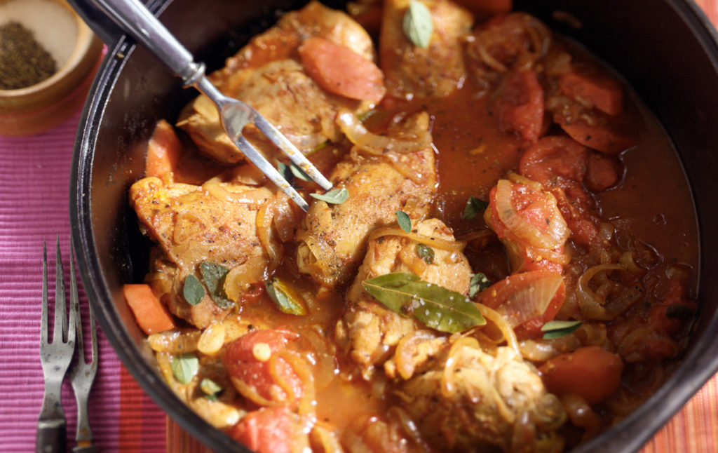Braised Chicken Thighs with Tomatoes and Smoked Paprika Image