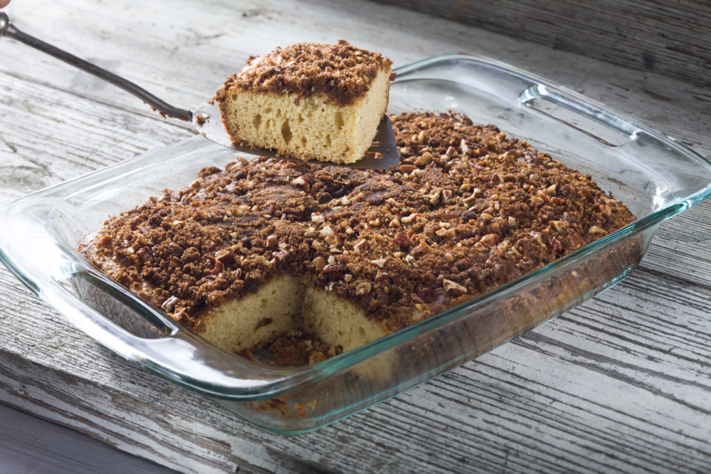 Overnight Cinnamon Pecan Coffee Cake