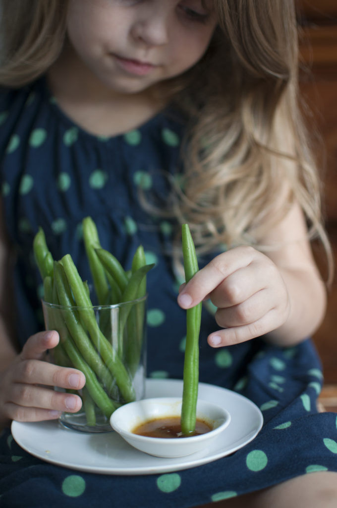 Green Bean Dippers with Fig Pumpkin Seed Sauce Image