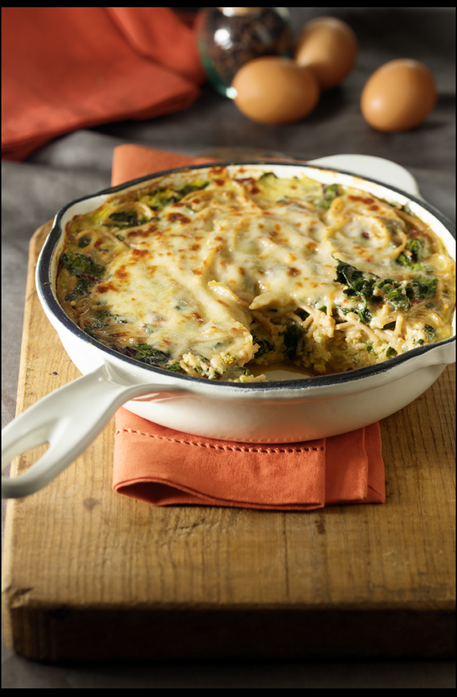 Frittata with Chard and Whole-Wheat Spaghetti Image