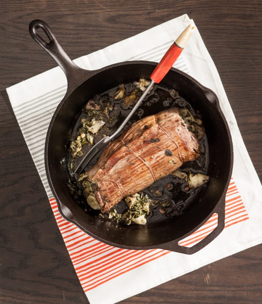 Spinach and Artichoke Beef Roulade