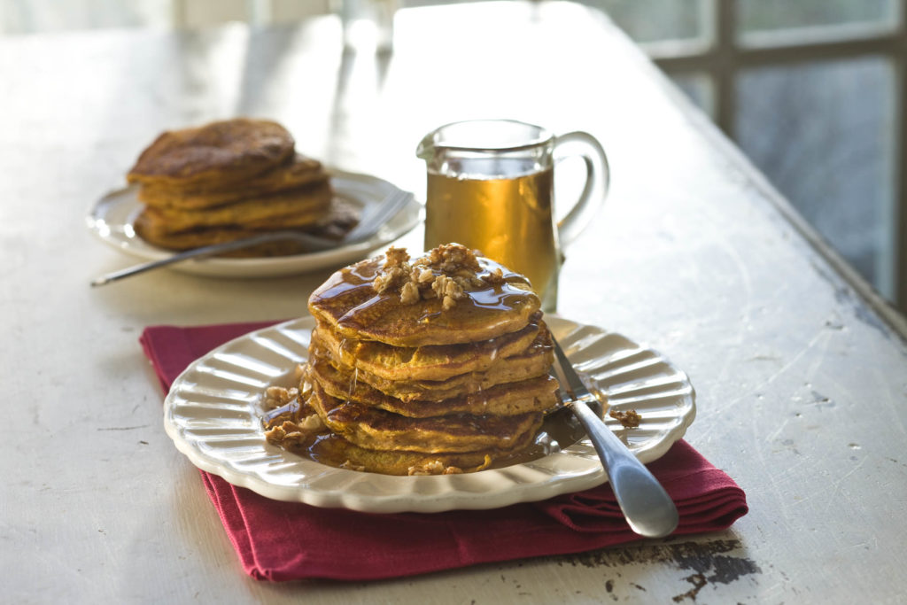 Granola Pumpkin Pancakes
