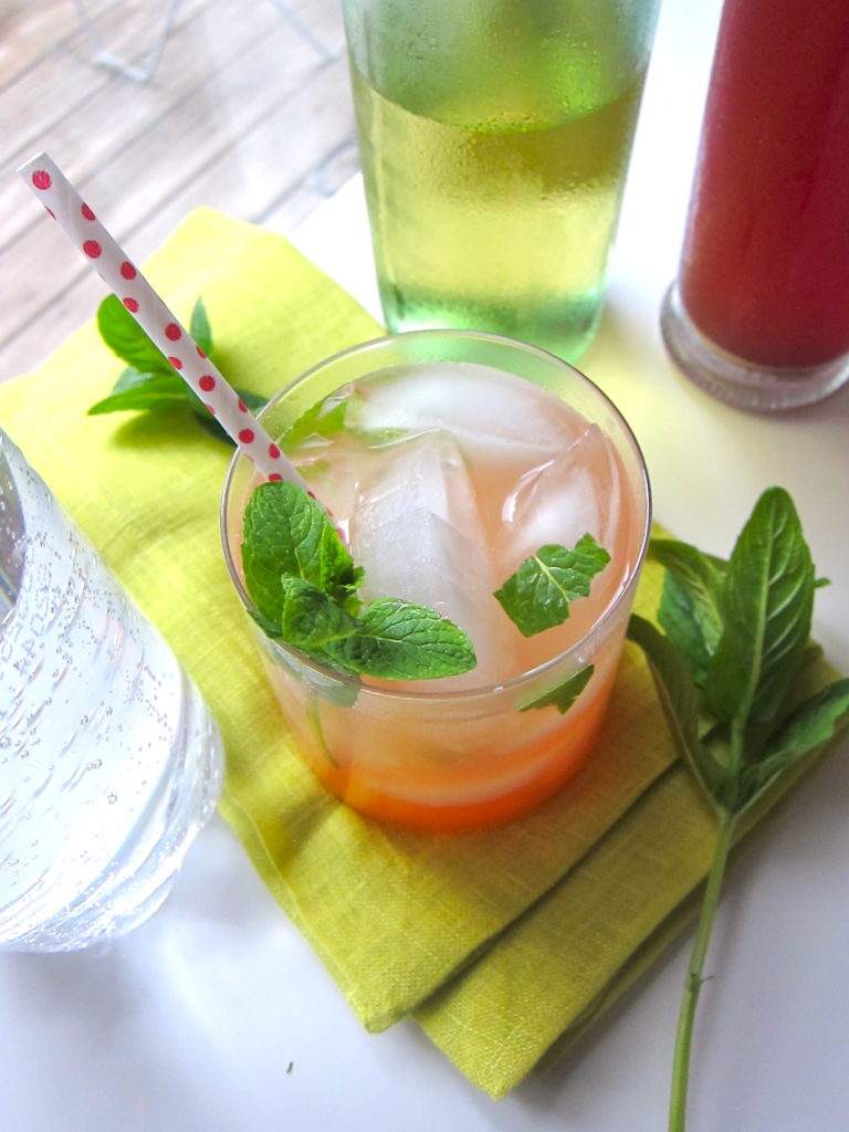 Rhubarb-Mint Wine Spritzer