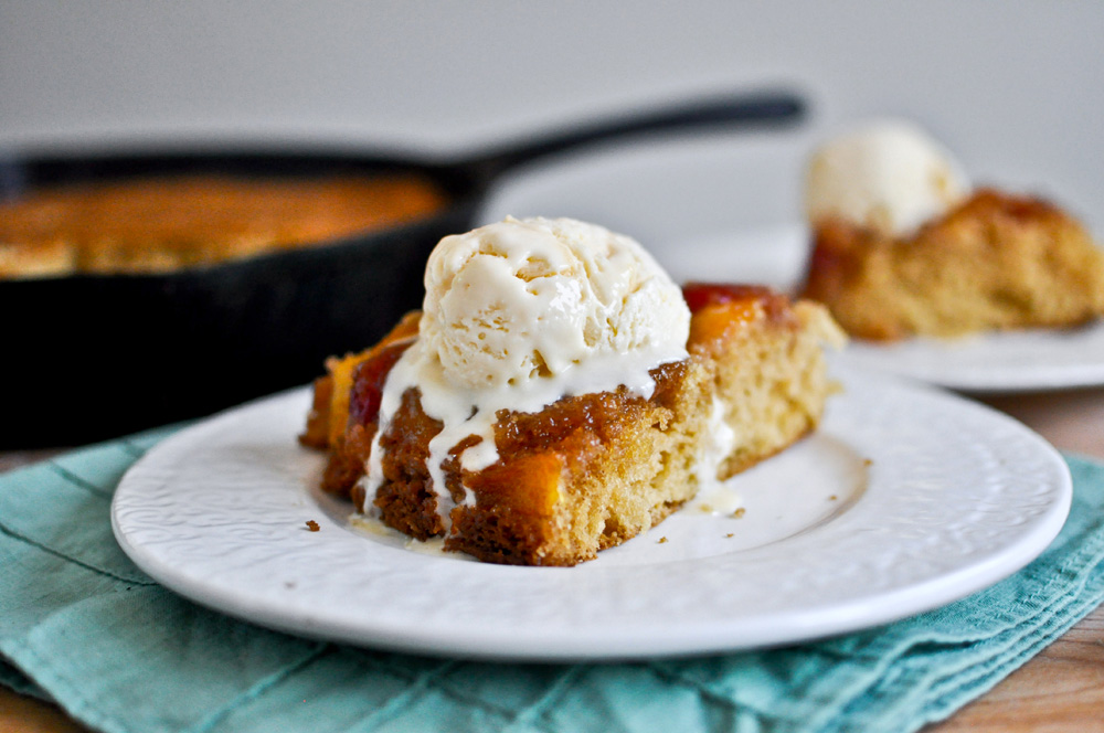 Fresh Peach Upside-Down Cake