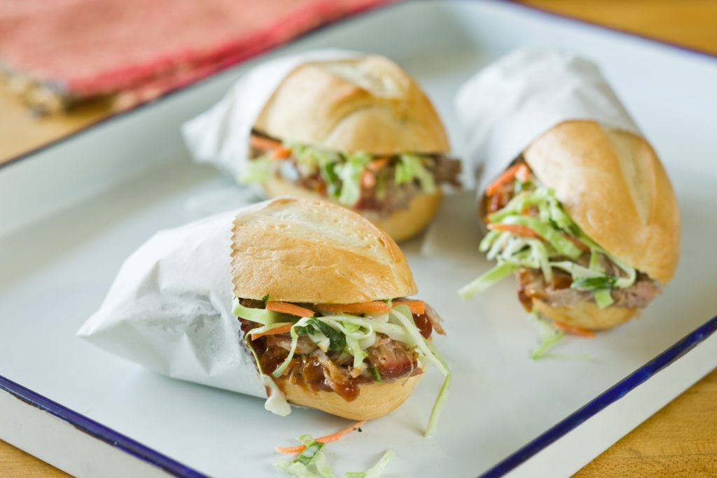 Barbecue Pork Sandwich with Crispy Slaw Image
