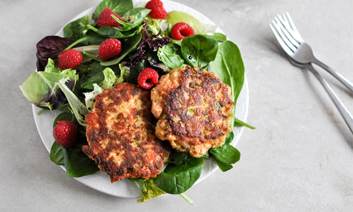 Puget Sound Salmon Cake Salad