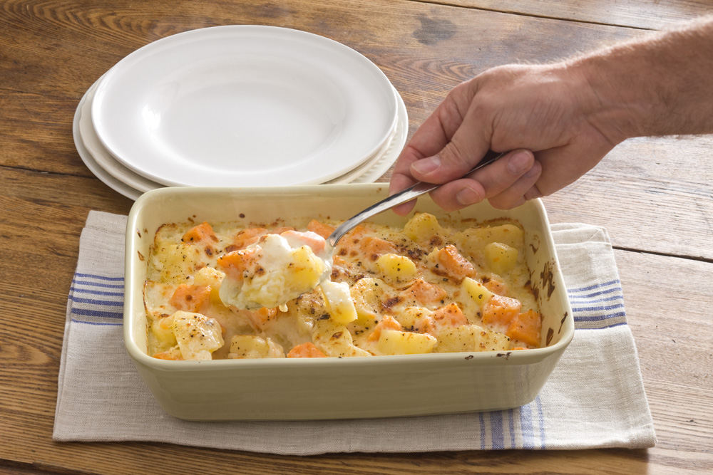 Scalloped Sweet and White Potatoes