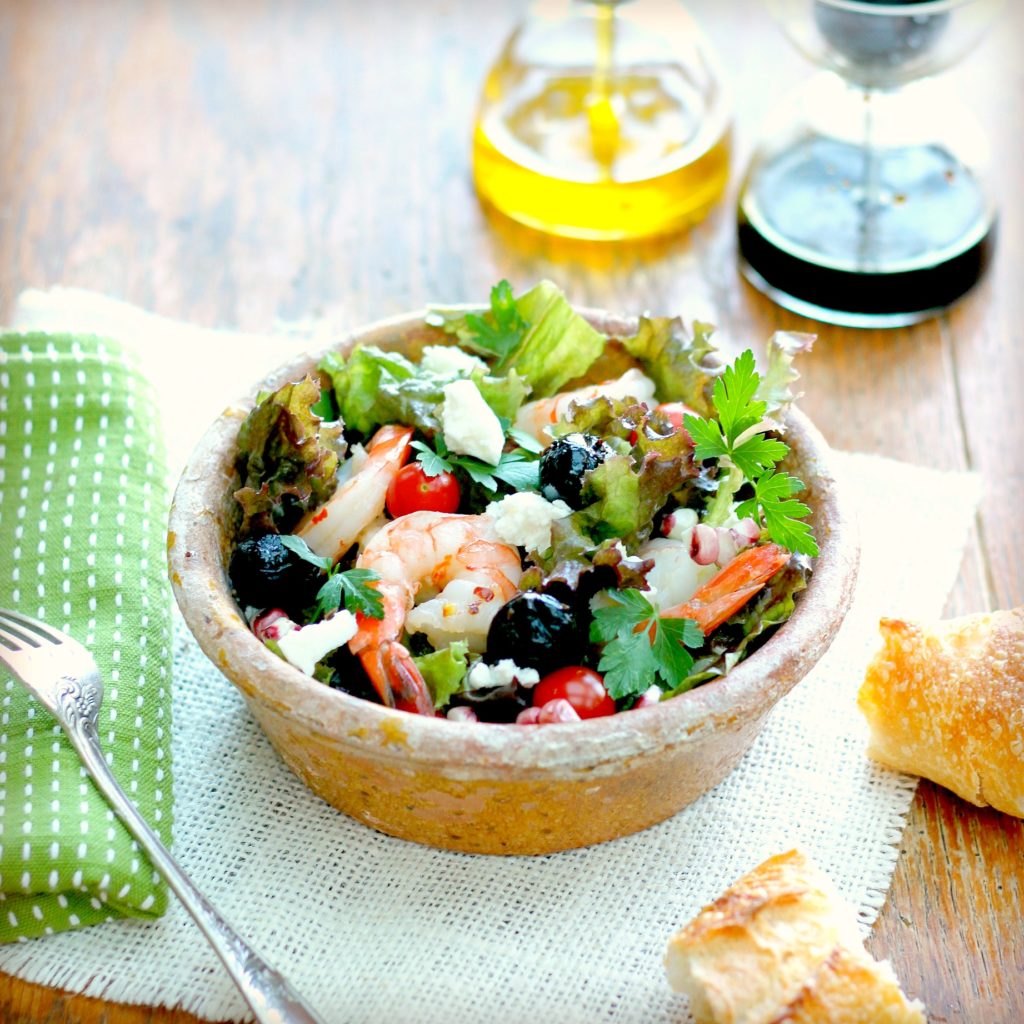 Grilled Shrimp and Feta Salad