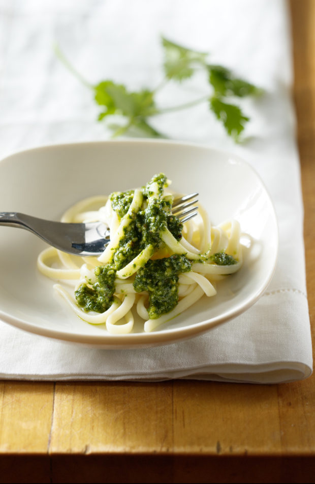 Linguine with Cilantro Pesto Image