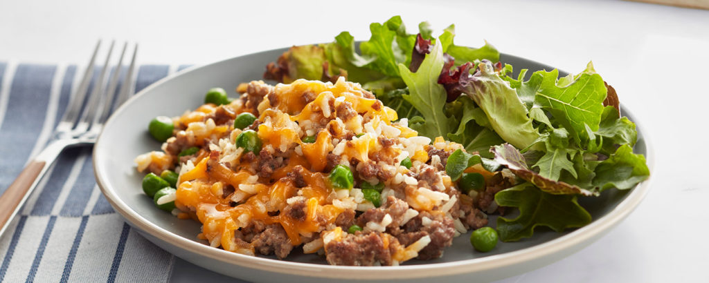 Cheesy Ground Beef and Rice Casserole Image